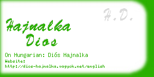 hajnalka dios business card